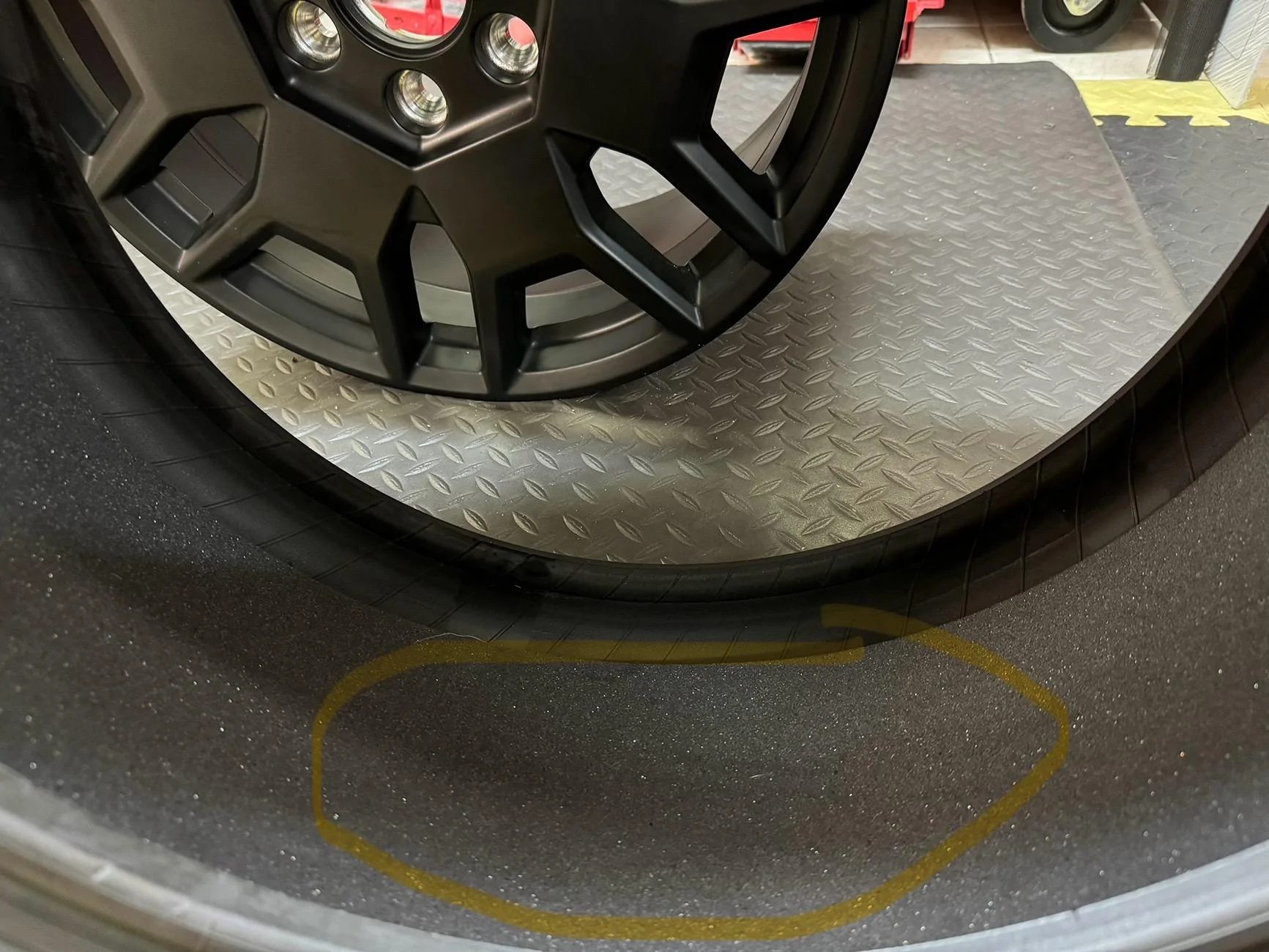 Tesla Cybertruck Screw in Tire IMG_1027