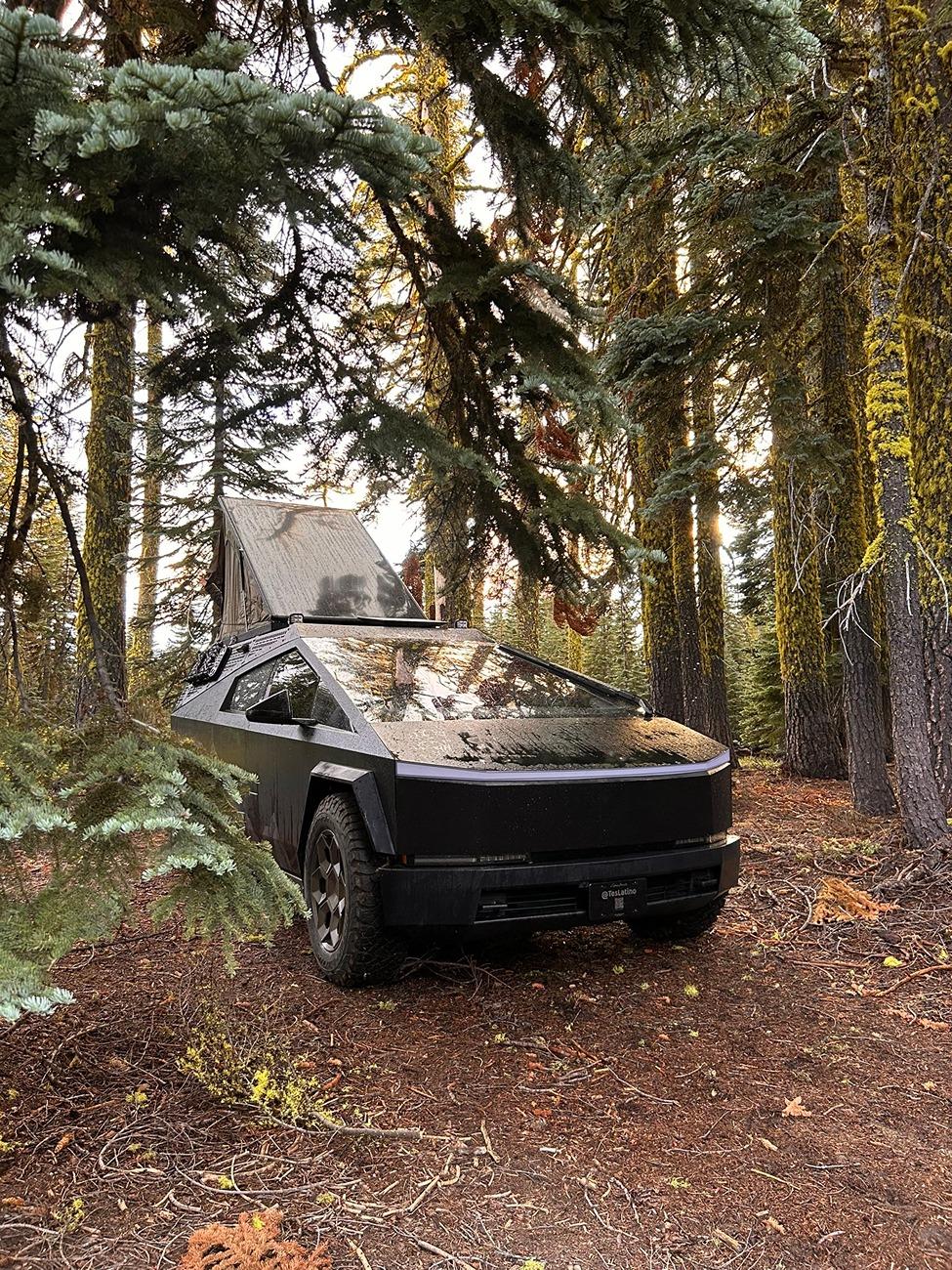 Tesla Cybertruck Camping & Off-Road Tour: Cybertruck with Flood Lights and Inspired Overland Carbon Fiber Roof Top Tent IMG_7877.JPG