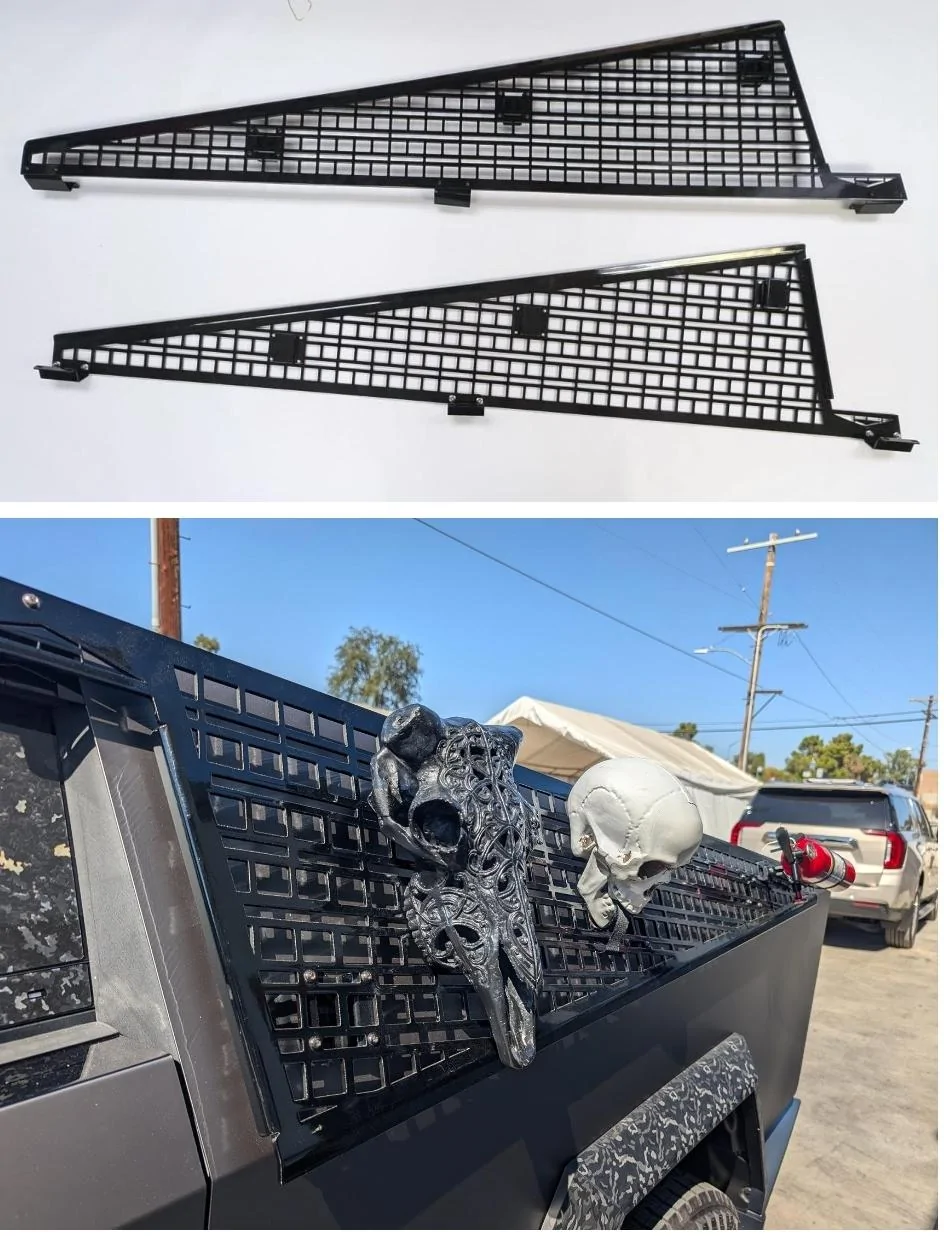 Tesla Cybertruck 🛠️🚙 Get Tactical with Our Versatile External Sail MOLLE Rack System (by Stickercity) - Where function Meets Fun 1000011097