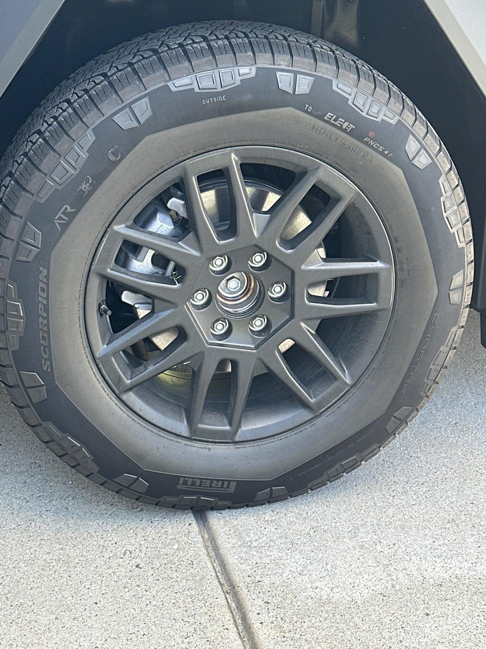 Tesla Cybertruck New stock tires Pirelli Scorpion? image