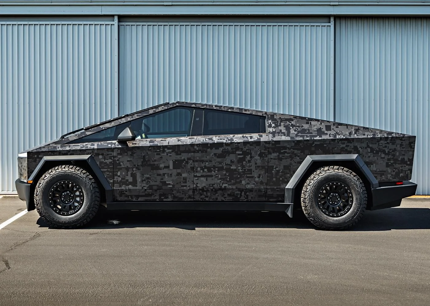 Tesla Cybertruck Camo / Camouflage Vinyl Wrap & PPF Cybertruck -- Photos & Videos 456139141_27344176448515082_579468719118228419_n (1) copy