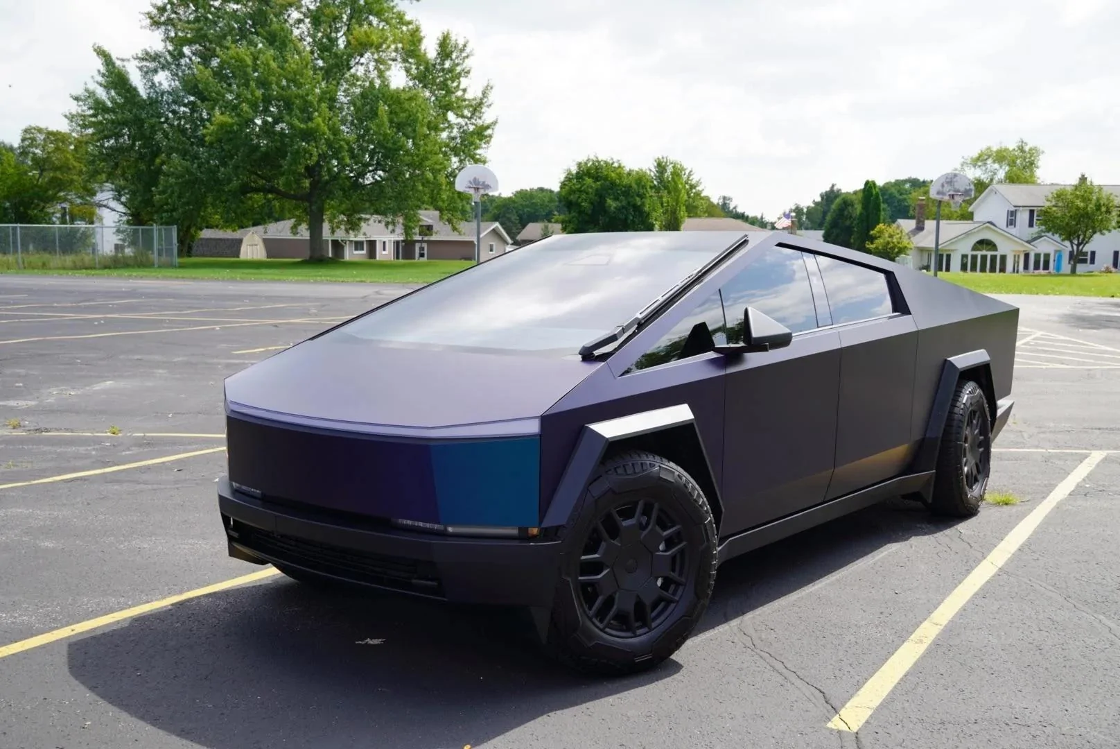 Tesla Cybertruck BLUE / BLURPLE / PURPLE Vinyl Wrap & PPF Cybertruck -- Photos & Videos avery-frozen-ocean-vinyl-wrap-v0-5uaiupcyiojd1