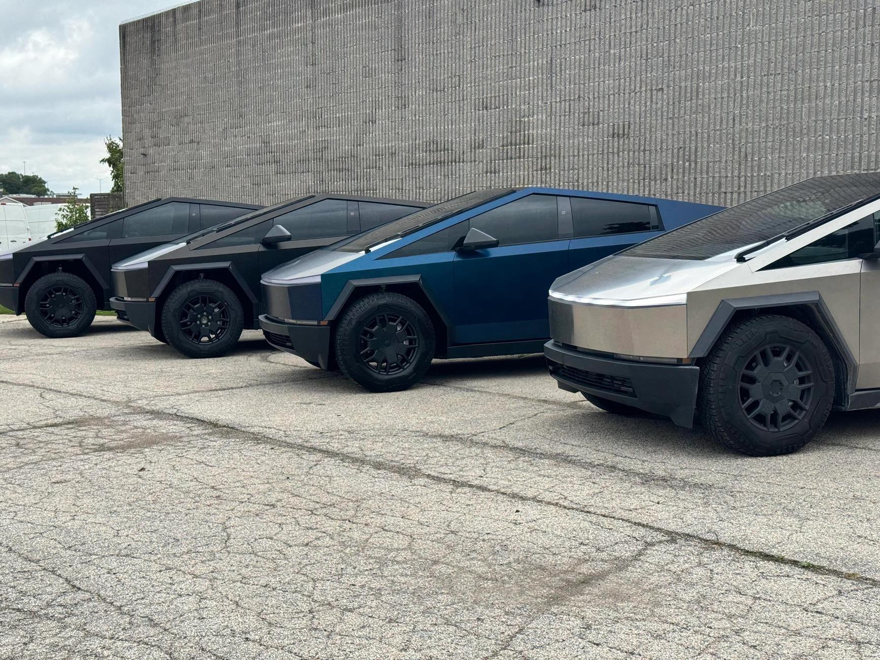 Tesla Cybertruck BLUE / BLURPLE / PURPLE Vinyl Wrap & PPF Cybertruck -- Photos & Videos avery-frozen-ocean-vinyl-wrap-v0-bvy7vhcyiojd1
