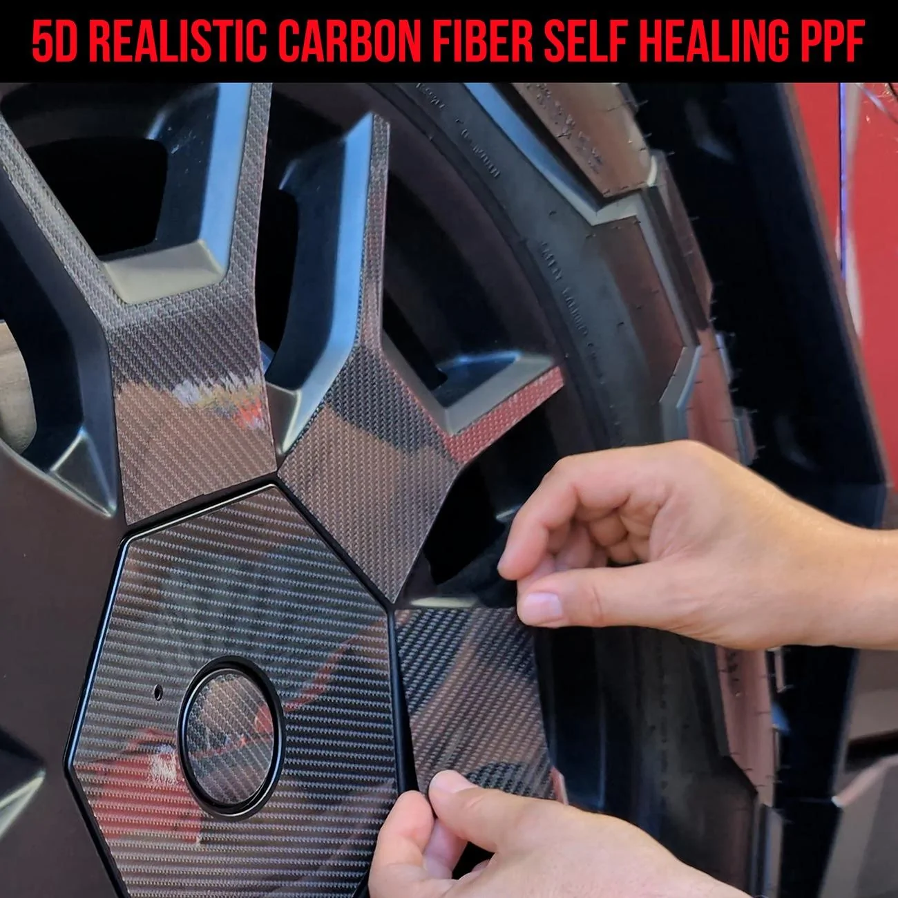 Tesla Cybertruck 🚨 NEW DIY RELEASE ALERT -Cybertruck Wheels in Carbon Fiber -Spokes & Cap PPF🚨 cybertruck-wheel-wrap-overlay-kit