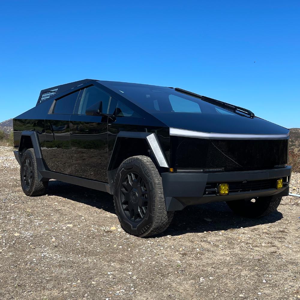 Tesla Cybertruck 💥CYBERTRUCKco - MOTO Bed Rack launched! 🏍️ cybertruck motorcycle bed rack with molle panels-1
