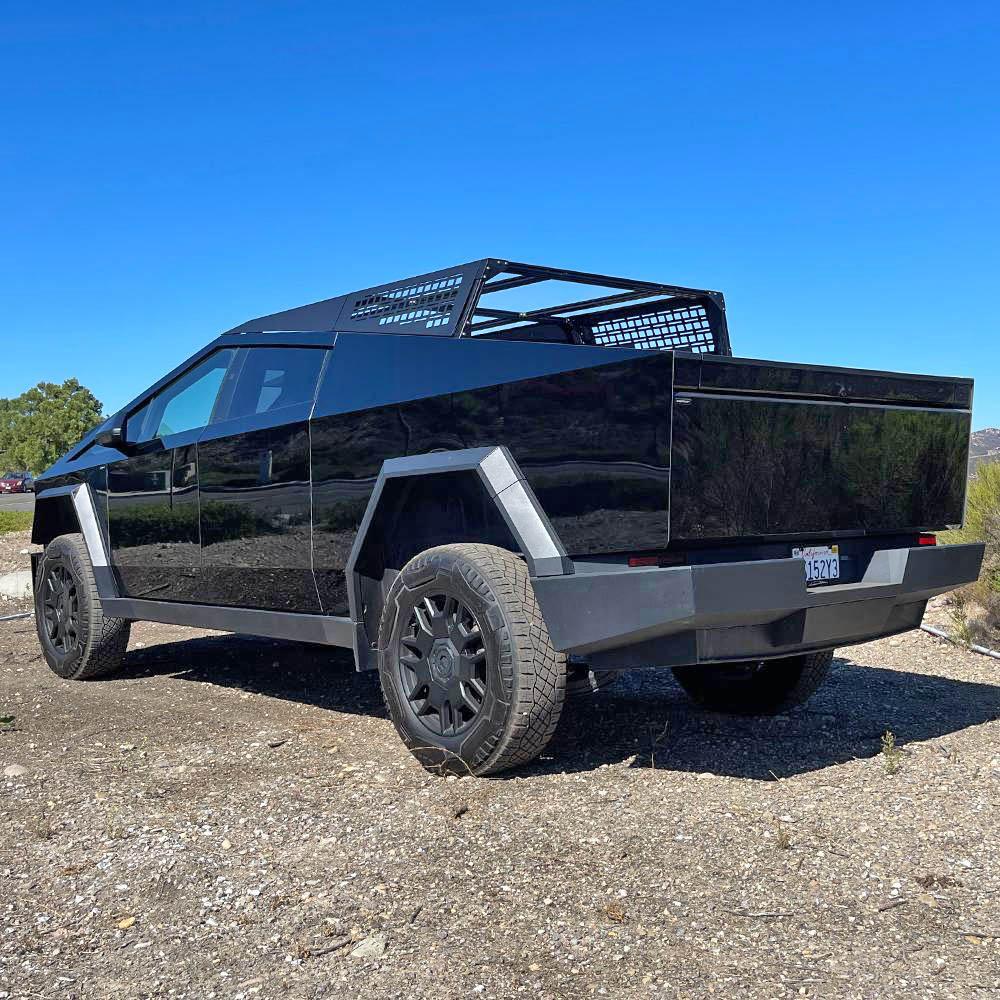Tesla Cybertruck 💥CYBERTRUCKco - MOTO Bed Rack launched! 🏍️ cybertruck motorcycle bed rack with molle panels-5