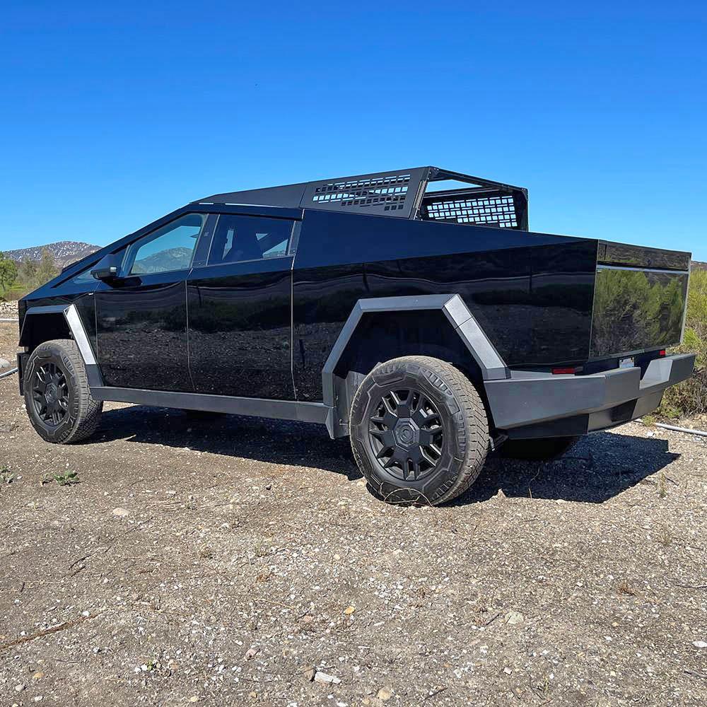 Tesla Cybertruck 💥CYBERTRUCKco - MOTO Bed Rack launched! 🏍️ cybertruck motorcycle bed rack with molle panels-4