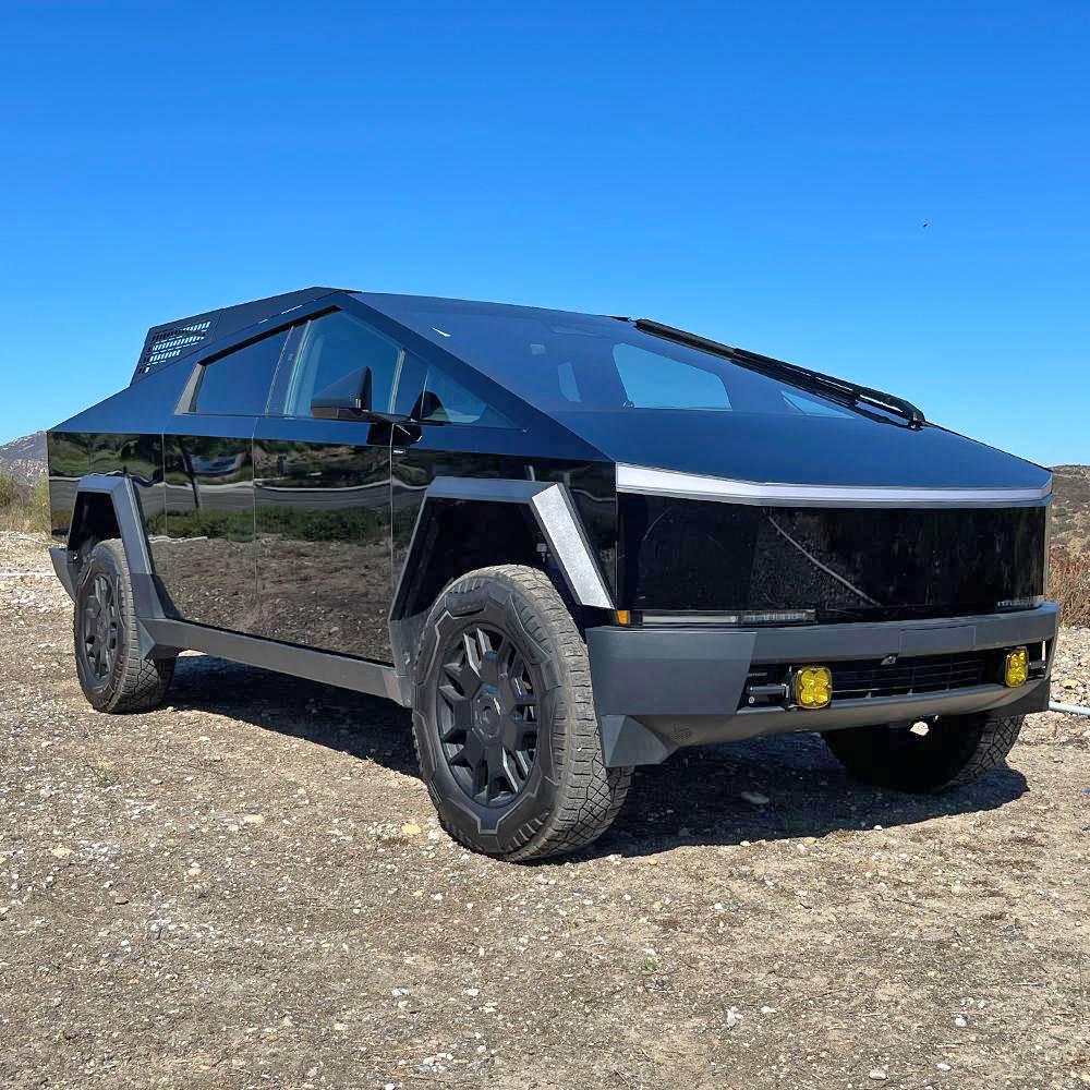 Tesla Cybertruck 💥CYBERTRUCKco - MOTO Bed Rack launched! 🏍️ cybertruck motorcycle bed rack with molle panels-1