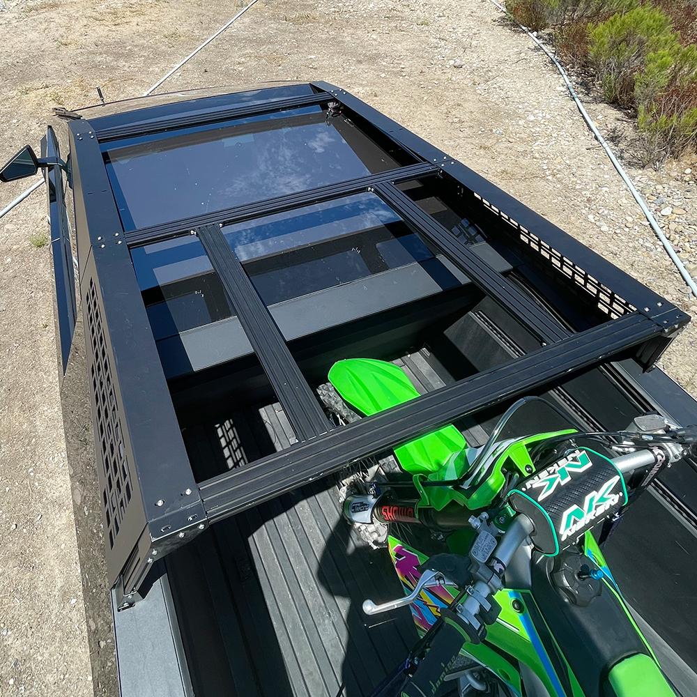 Tesla Cybertruck 💥CYBERTRUCKco - MOTO Bed Rack launched! 🏍️ tesla cybertruck with motorcycle bed rack by cybertruckco-22