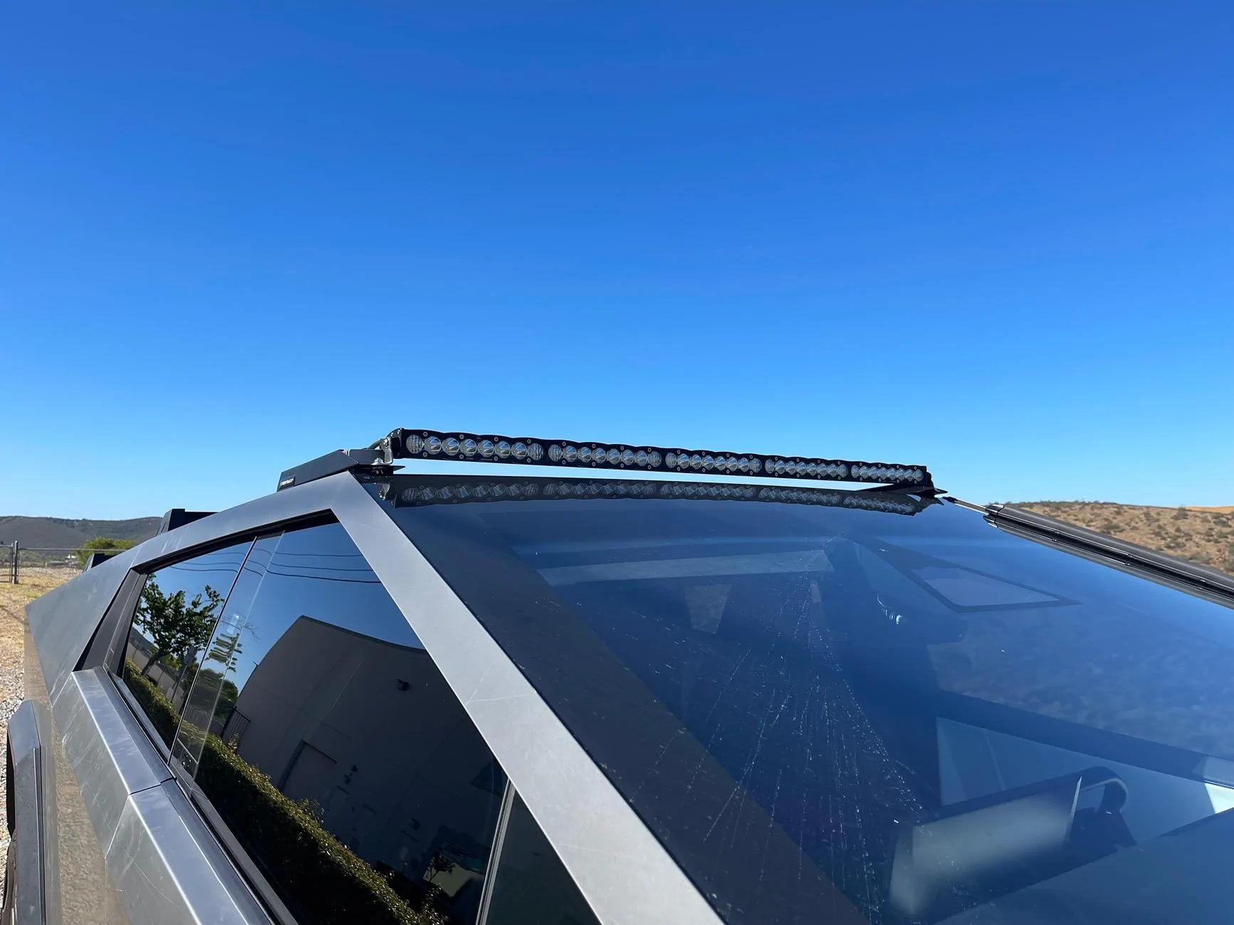 Tesla Cybertruck NEW CYBERTRUCKco Universal Bumper and Roof mounting brackets - works with any light brand from Baja Designs to Amazon IMG_6997