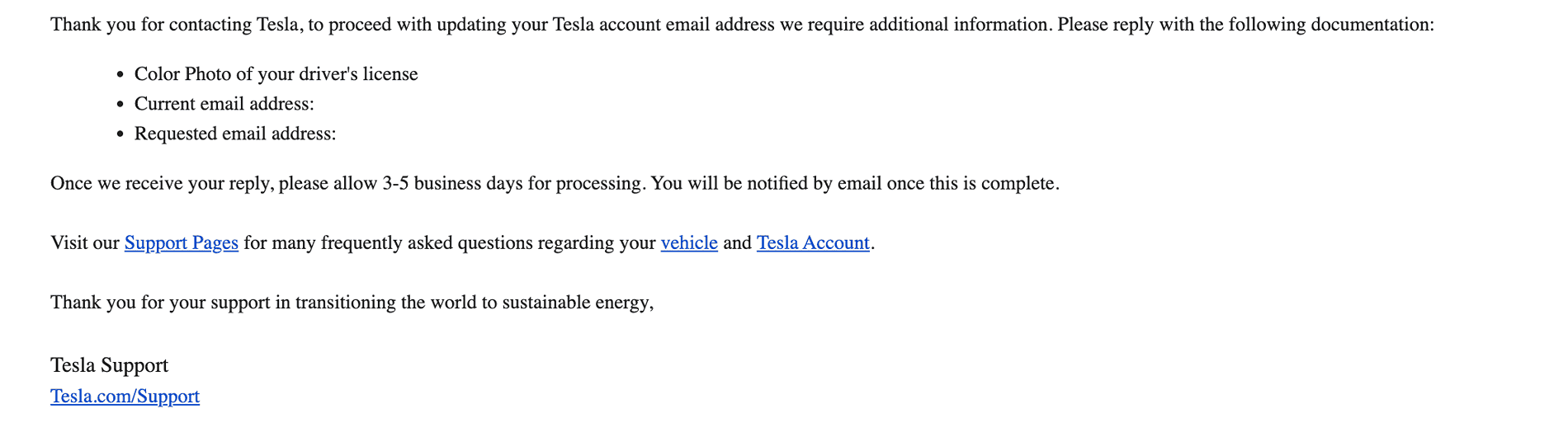 Tesla Cybertruck CT Owners Unable To Change Email Address Screenshot 2024-08-22 at 9.01.41 AM