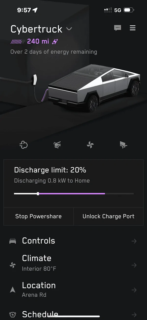 Tesla Cybertruck PowerShare installed today IMG_1484