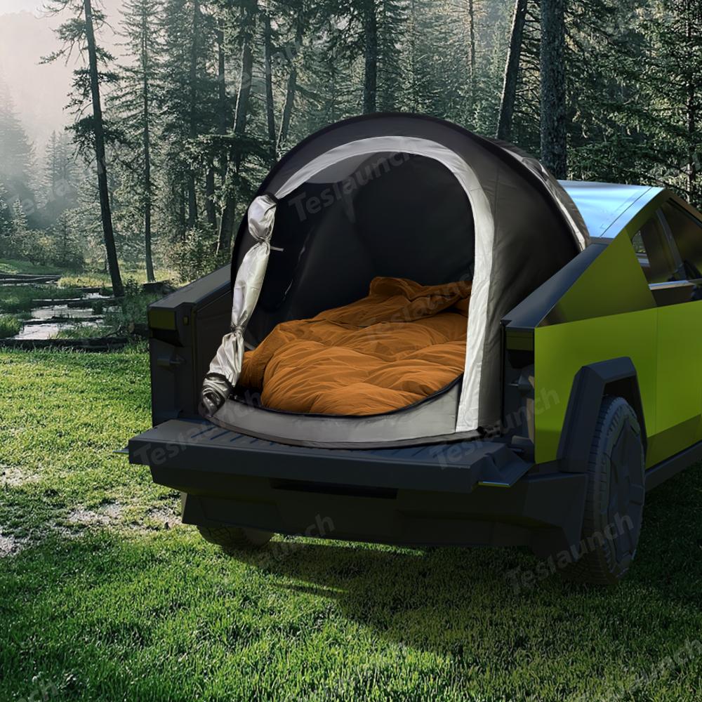 Tesla Cybertruck The Ultimate Pop-Up Camping Tent for Tesla Cybertruck Owners: Practical and Affordable-Adventure Ready!! 🏕️ Teslaunch Pop-Up Camping Tent for Cybertruck (3)