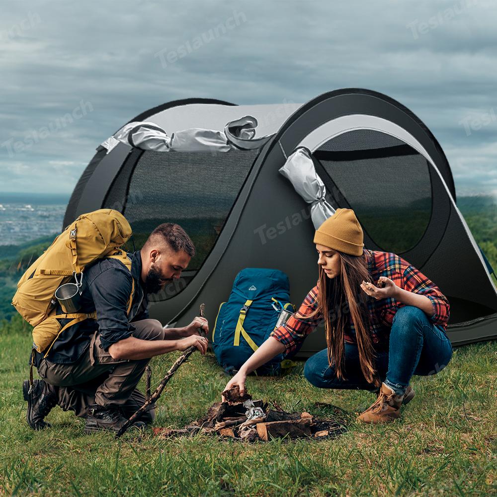 Tesla Cybertruck The Ultimate Pop-Up Camping Tent for Tesla Cybertruck Owners: Practical and Affordable-Adventure Ready!! 🏕️ Teslaunch Pop-Up Camping Tent for Cybertruck (4)