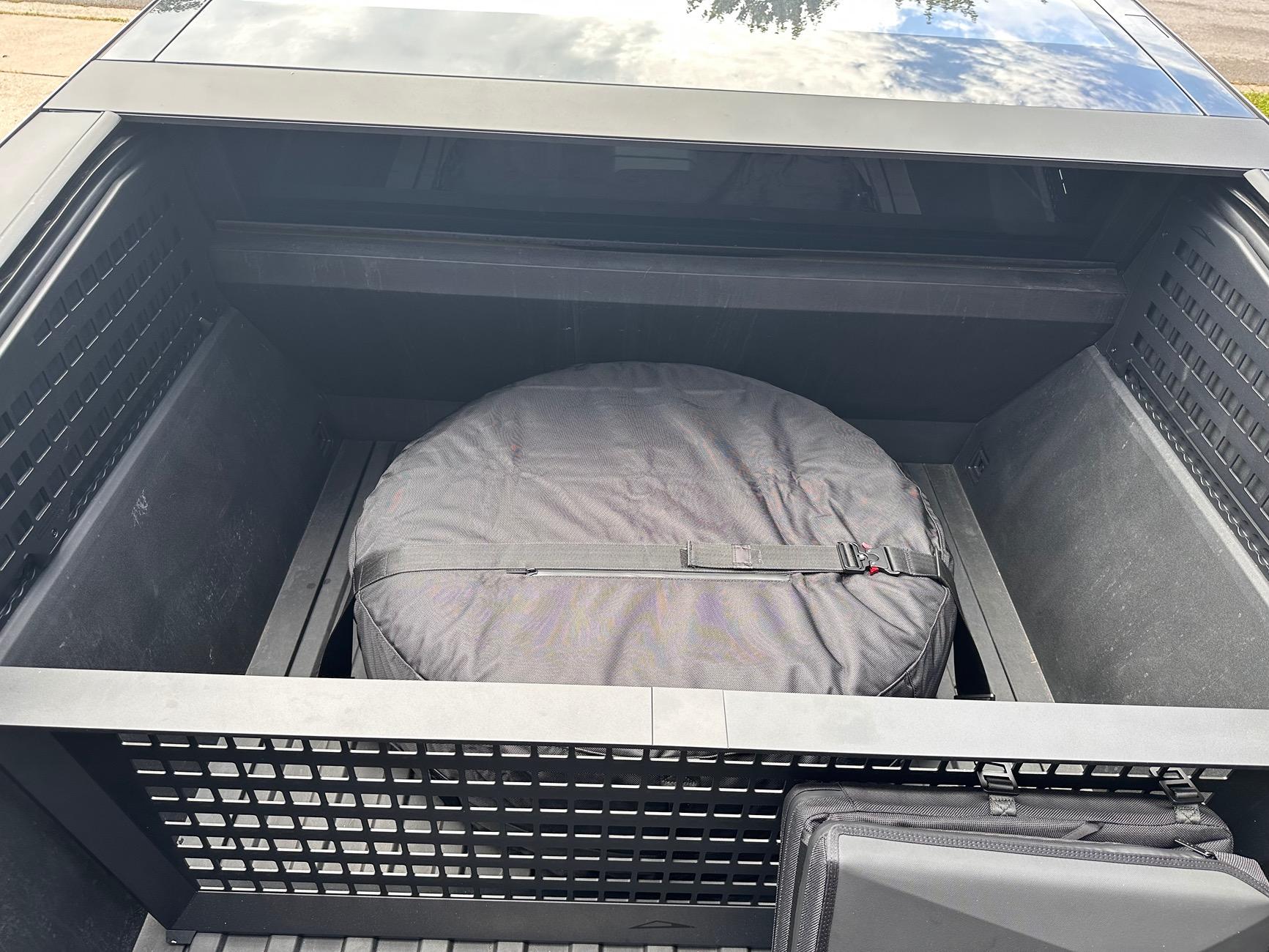Tesla Cybertruck Can vault fit bins, cargo divider and spare tire? IMG_4254
