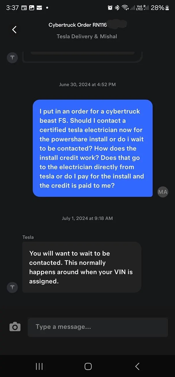 Tesla Cybertruck Cyberbeast waiting room ⏳ Screenshot_20240824_153719_Tesla