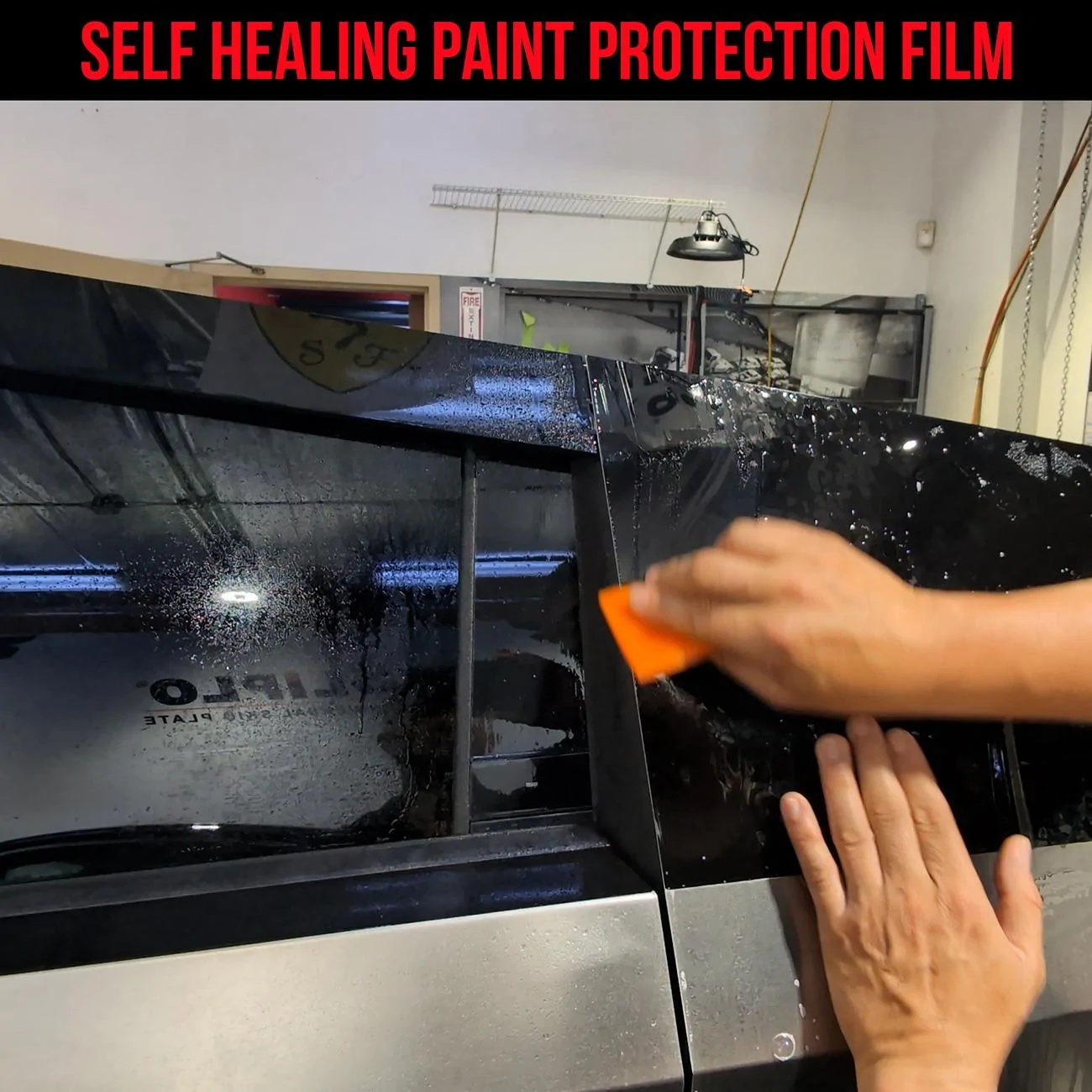 Tesla Cybertruck 🚀 Cybertruck Silhouette or is it the F16 Fighter Jet?!?! - DIY Kit Must SEE!!💎 cybertruck-window-surround-black-out-paint-protection-film-kit