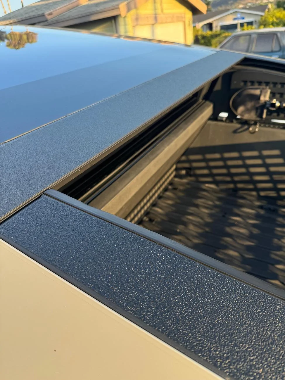 Tesla Cybertruck Installed the TOProtect textured plastic bed and bumper kit…. My Review IMG_0547