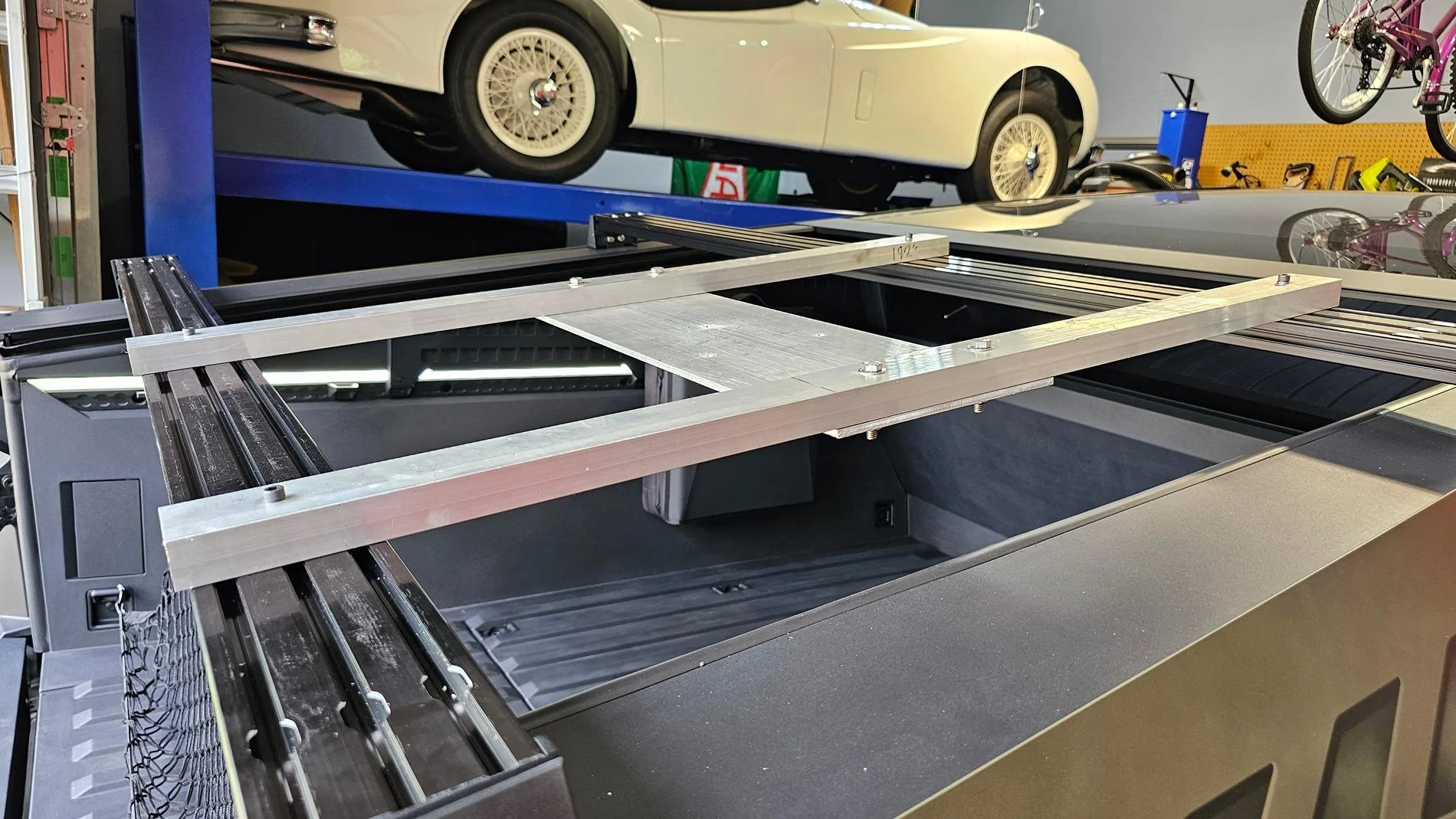 Tesla Cybertruck DIY built Baja Tire Rack 20240824_164739