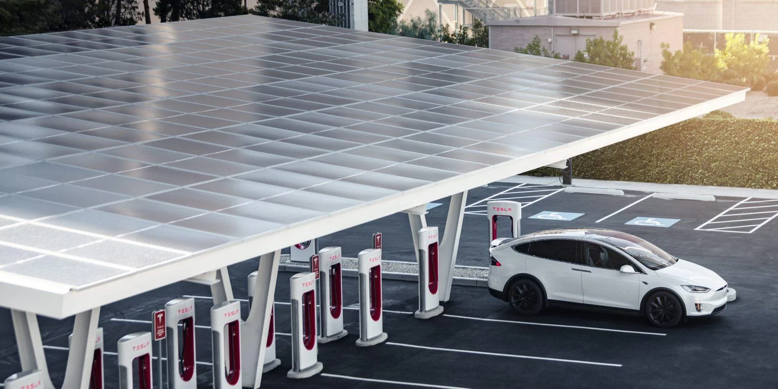 Tesla Cybertruck Tesla says it will power all Superchargers with renewable energy this year V3-Vegas-e1563488073796
