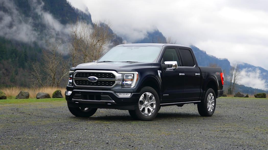 Tesla Cybertruck How Tesla pivoted to avoid the global chip shortage that could last years F-150-Super-Crew-Platinum-PHEV-front-three-quarter
