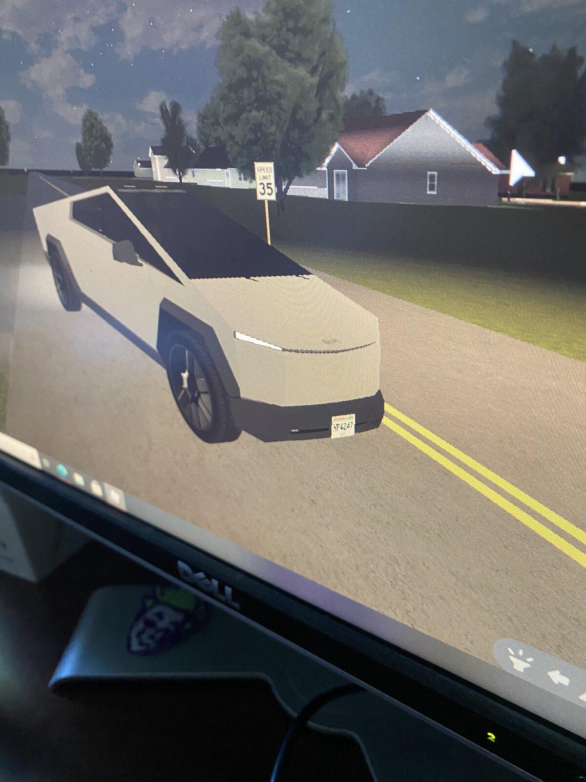 Tesla Cybertruck CT in a video game 2D31E298-12A0-4905-AA00-12B45435F82B