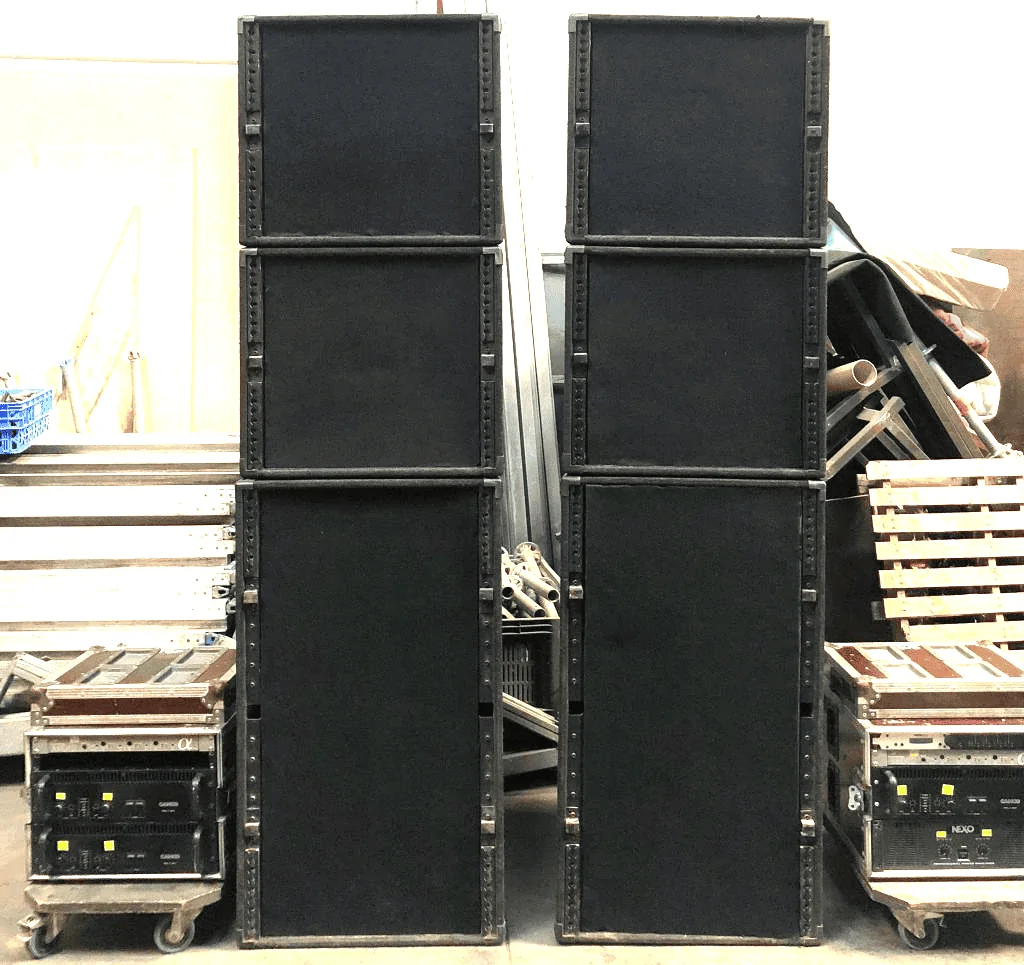 Tesla Cybertruck Bed rail system is from Pro Audio industry. NEXO-ALPHA-1
