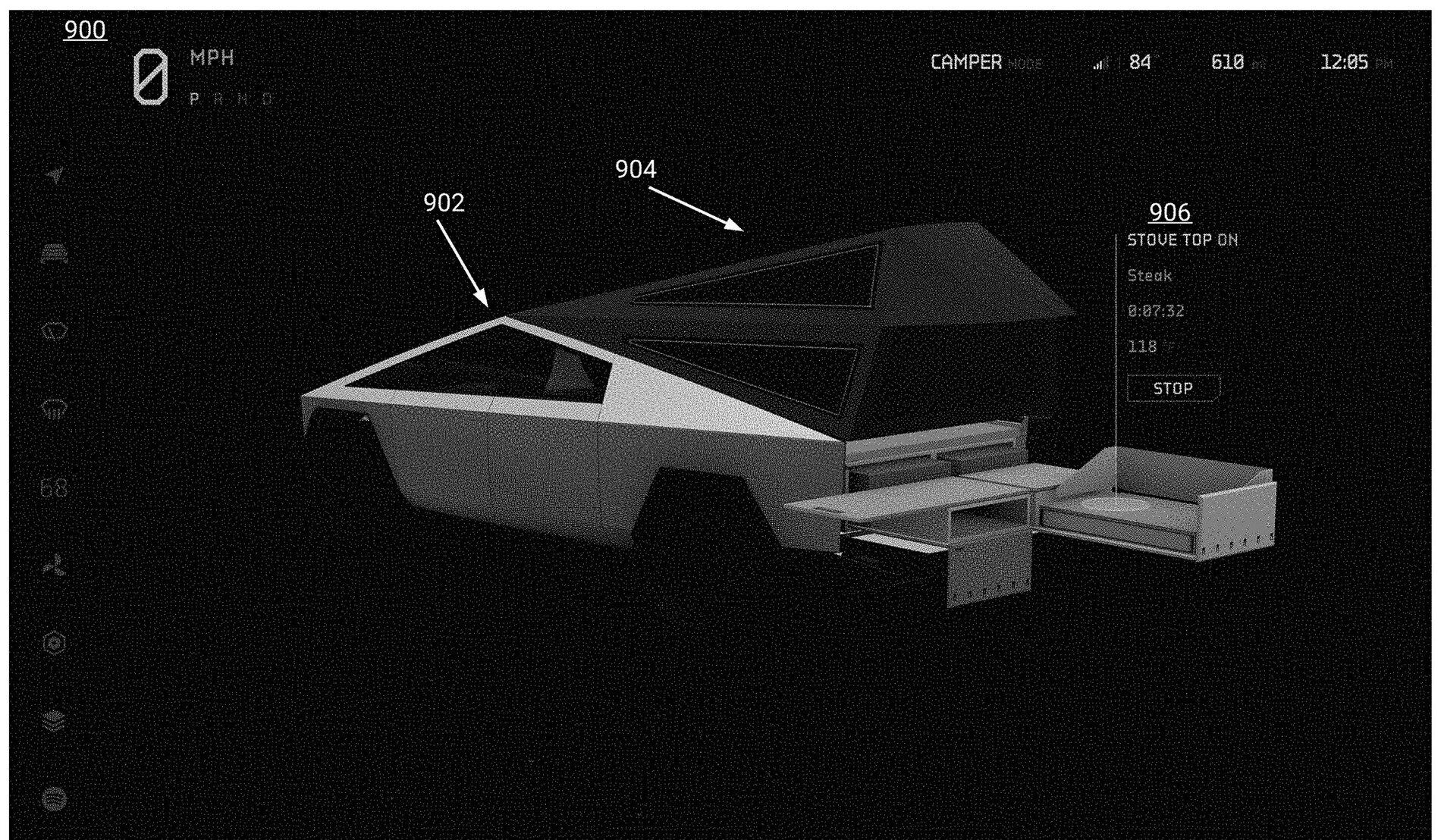 Tesla Cybertruck Cybertruck UI Patent Shows Off Cool Details & Features, Including Camp Kitchen! ? Cybertruck-camp-kitchen