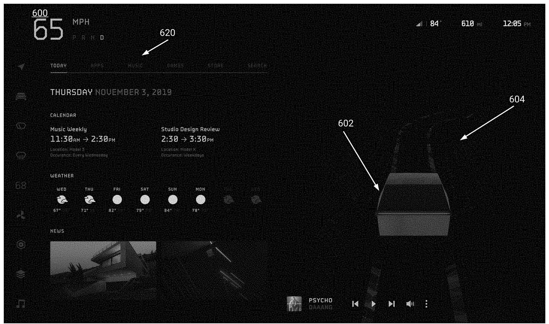 Tesla Cybertruck Cybertruck UI Patent Shows Off Cool Details & Features, Including Camp Kitchen! ? Cybertruck-UI-weather