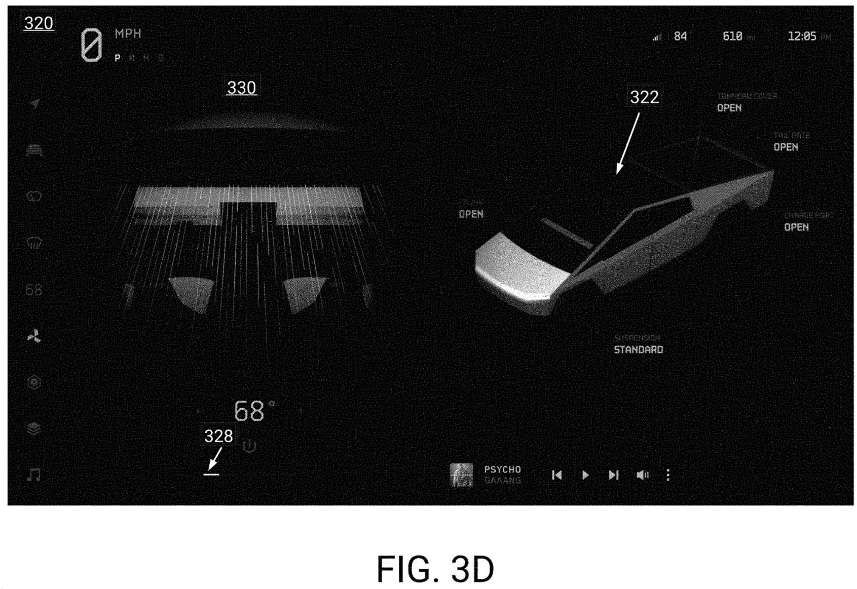Tesla Cybertruck Cybertruck UI patent hints at 610 mile range, eye tracking mirror adjustments, 20" suspension travel 1622204007942