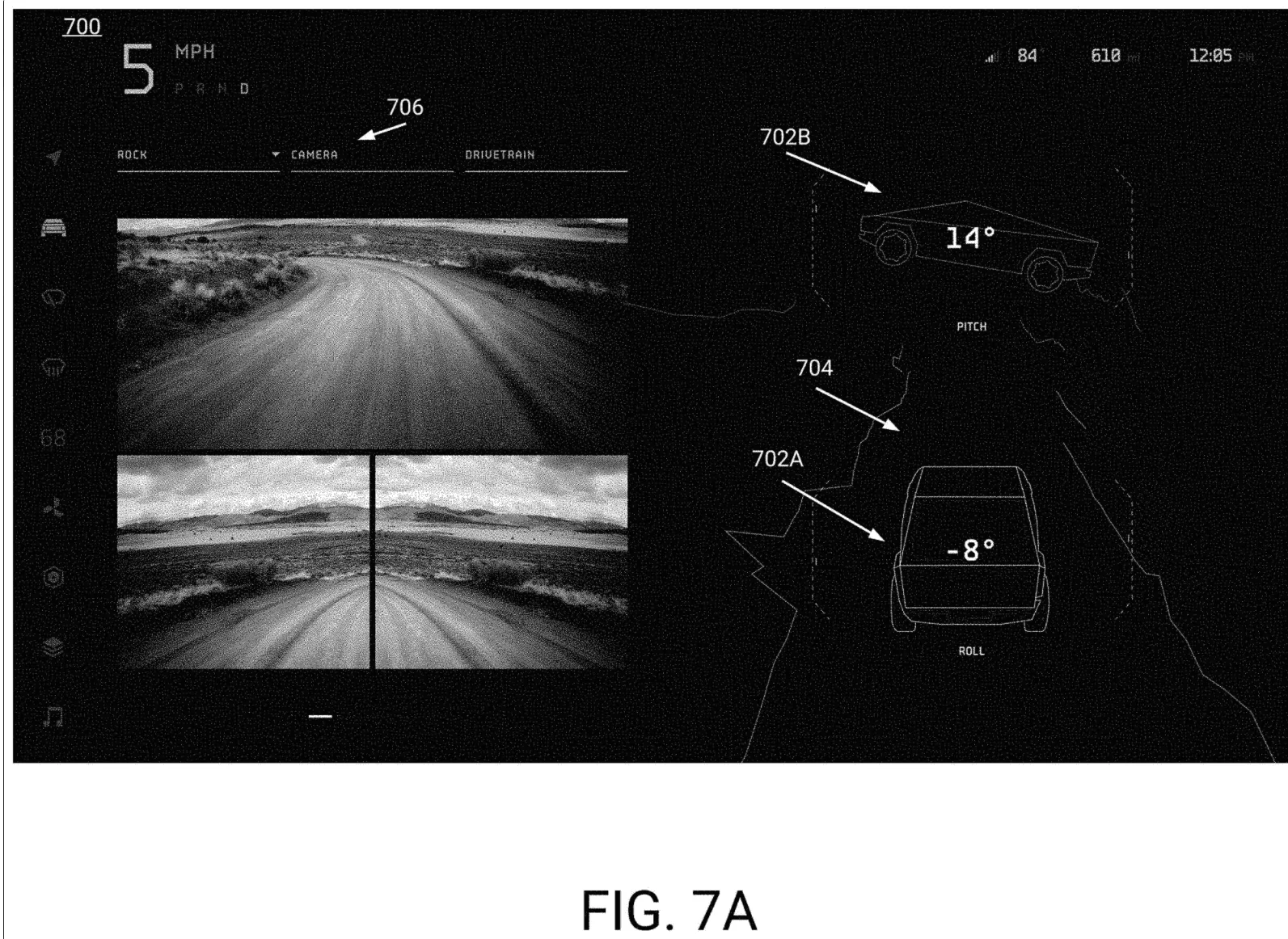 Tesla Cybertruck Cybertruck UI patent hints at 610 mile range, eye tracking mirror adjustments, 20" suspension travel 1622204078929