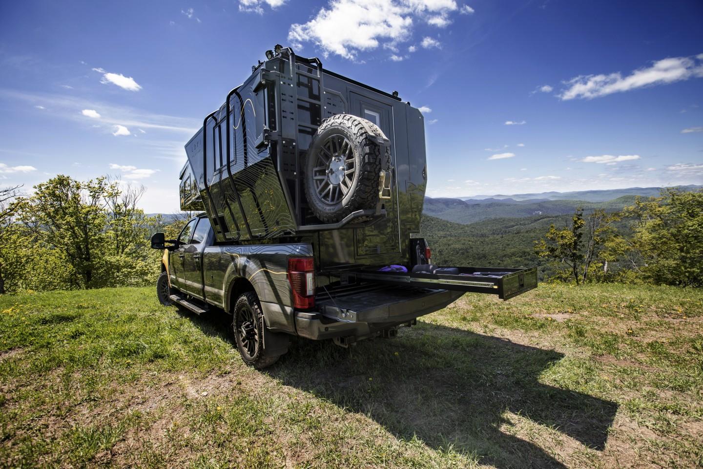 Tesla Cybertruck Modular camper pod makes F-150 or Cybertruck a 4-season adventure rig 2Ff52aab5440329a1f8dddfce3f41b%2Floki-basecamp-012