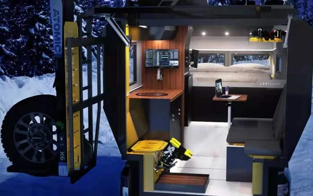 Tesla Cybertruck Cypertruck backs RV 1