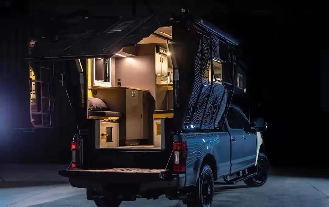 Tesla Cybertruck Cypertruck backs RV 2