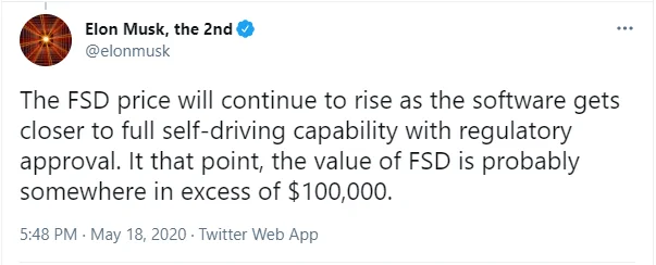 Tesla Cybertruck FSD Missing from my Account 1623881119236