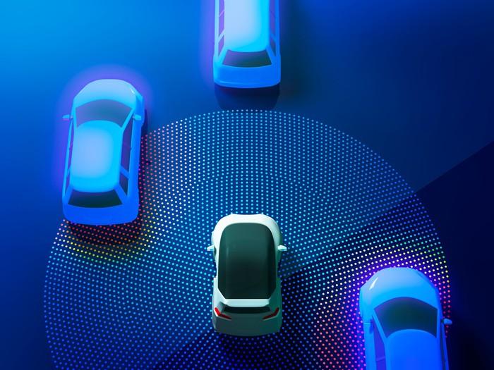 Tesla Cybertruck Why General Motors Is Crushing Tesla in 2021 9%2Fillustration-of-vehicles-on-road-with-autonomy