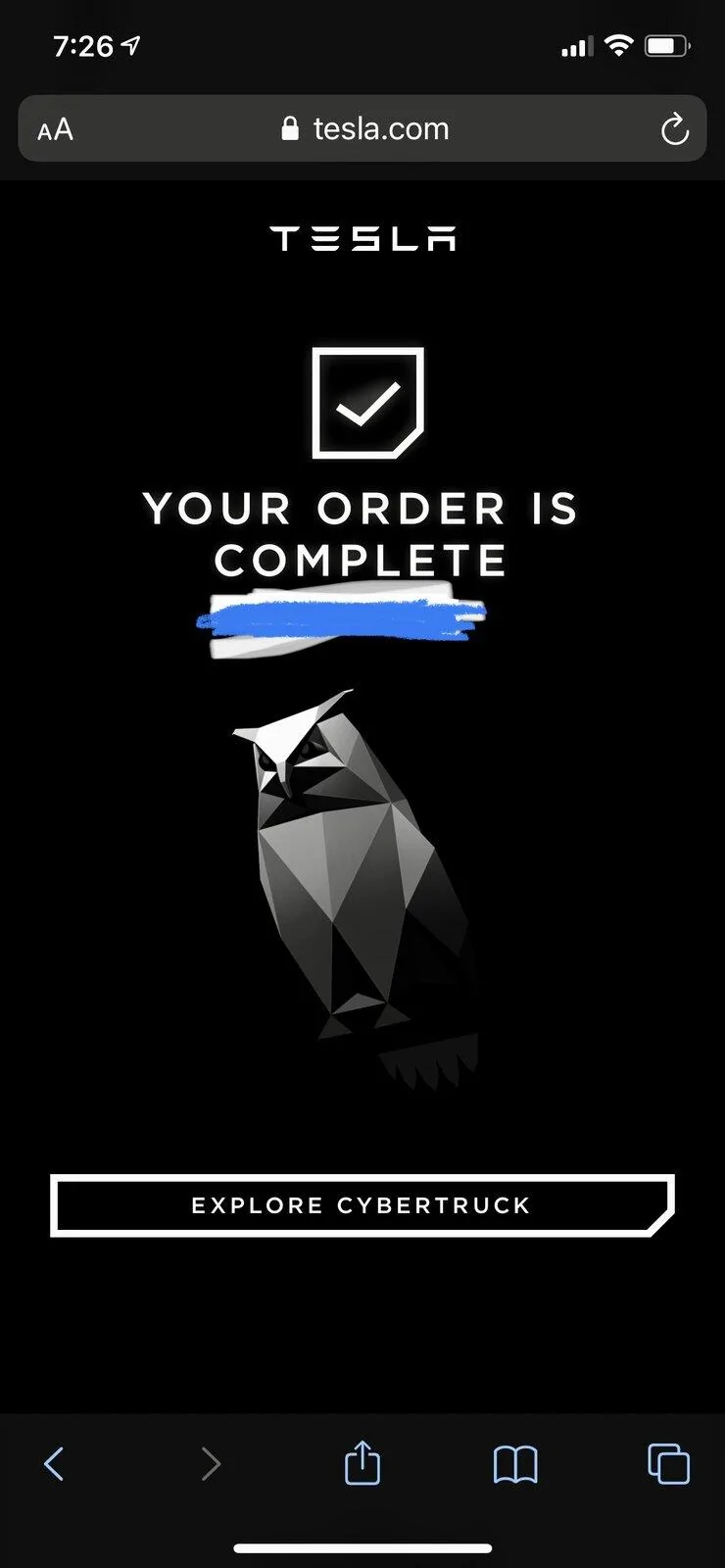 Tesla Cybertruck Delivery 1EC39099-9C73-4DA7-82B5-D8C107E5C8A6