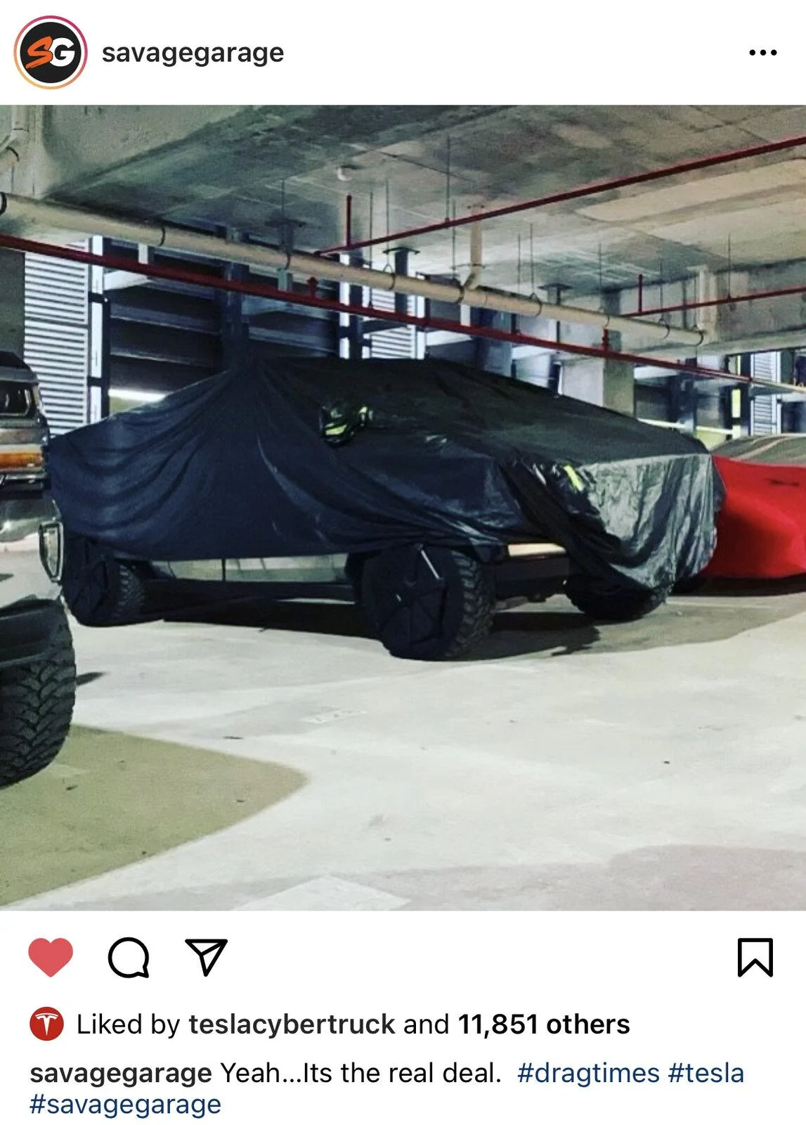 Tesla Cybertruck One of the Cybertrucks is with Savage Garage 5B715B8D-B1F2-45FA-9BBD-9B307FB2719E