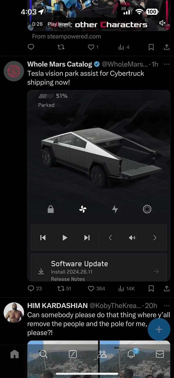 Tesla Cybertruck Demo Video: VISION PARK ASSIST in Cybertruck (204.26.11 Update) IMG_3514