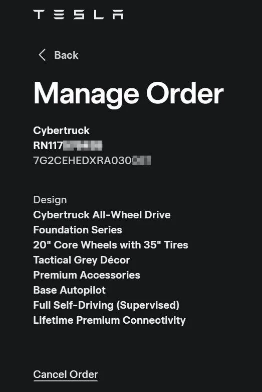 Tesla Cybertruck Any Core Wheel VINs yet? vin