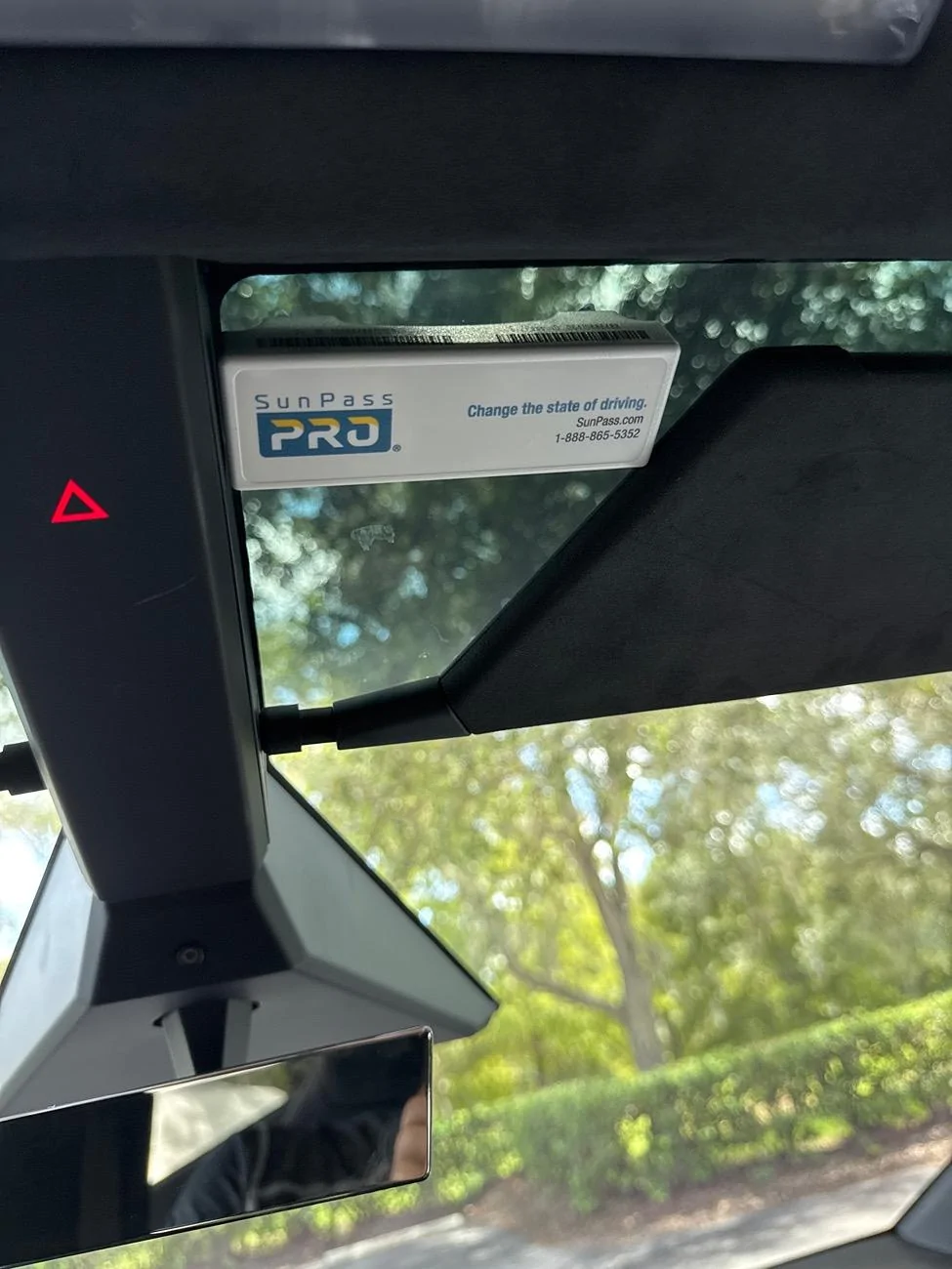 Tesla Cybertruck EZ-Pass tag location imag