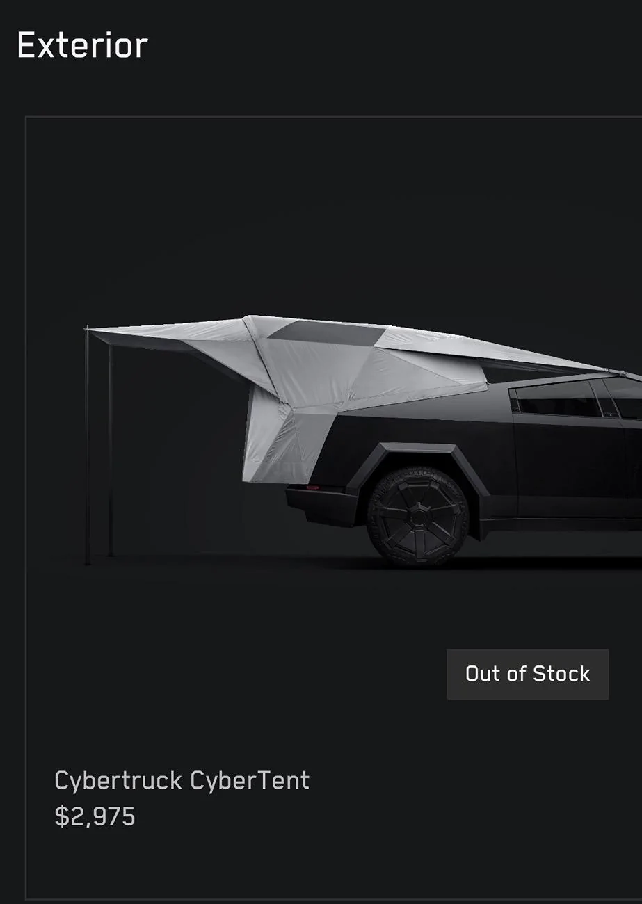 Tesla Cybertruck It finally happened! CyberTent “OUT OF STOCK” IMG_0723