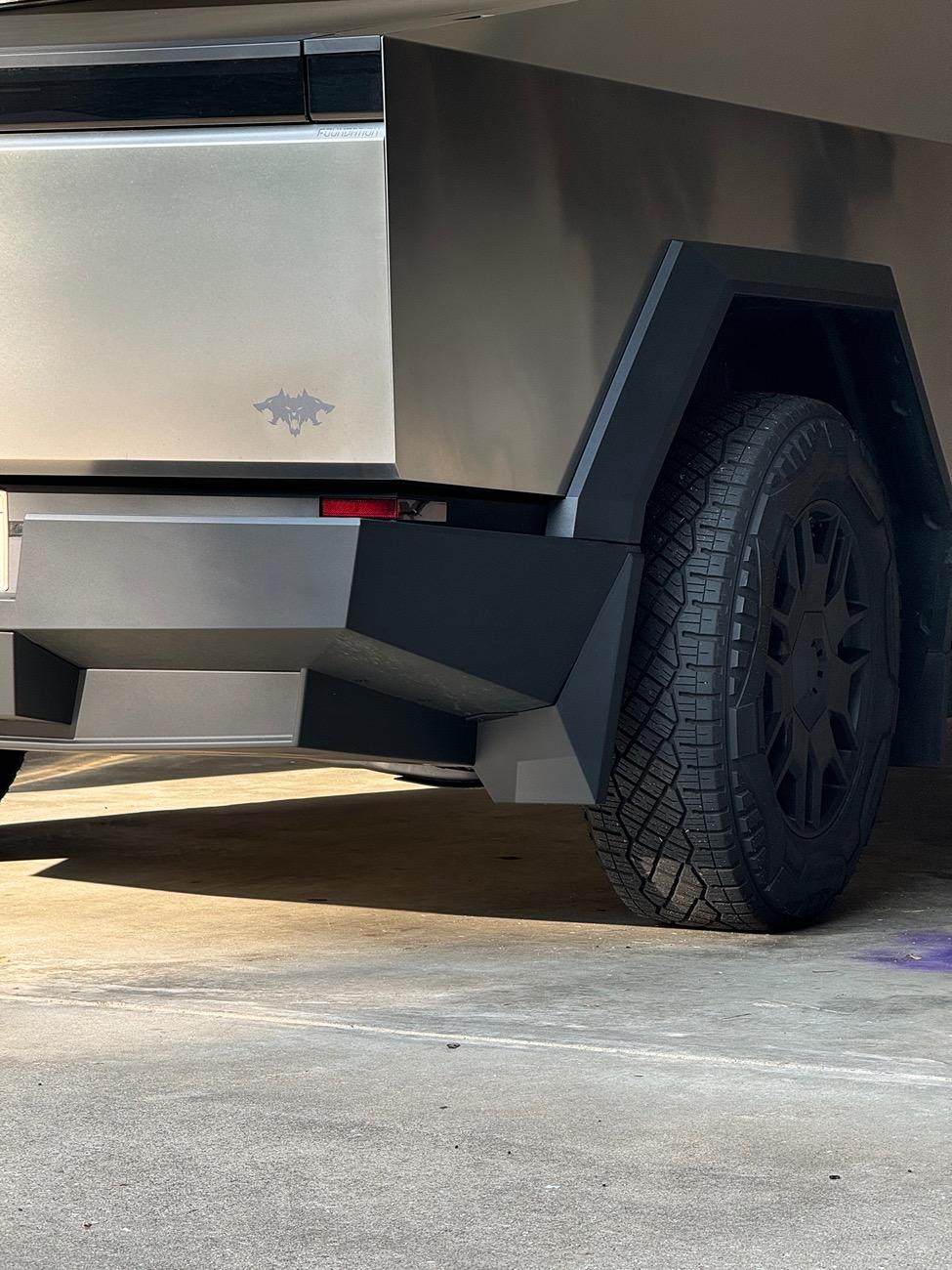 Tesla Cybertruck Official Tesla Mud Flaps installed IMG_4445