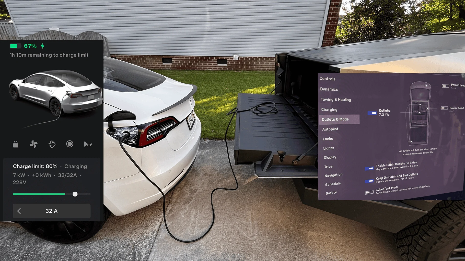 Tesla Cybertruck Can't charge other Tesla from Cybertruck power outlet 1724719203551-33