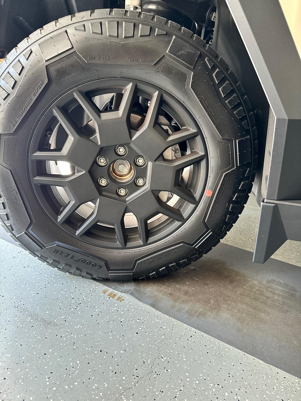 Tesla Cybertruck Installed Tesla OEM Mudflaps today IMG_6724