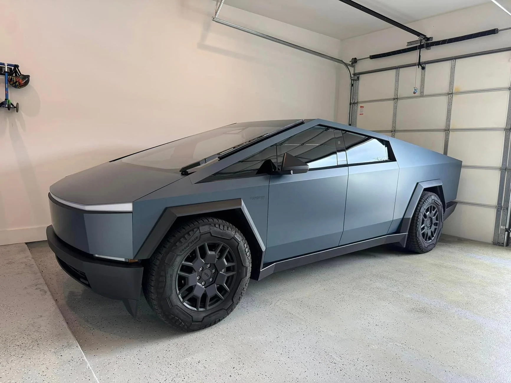 Tesla Cybertruck BLUE / BLURPLE / PURPLE Vinyl Wrap & PPF Cybertruck -- Photos & Videos 3M Satin Thundercloud Vinyl Wrap Cybertruck 4