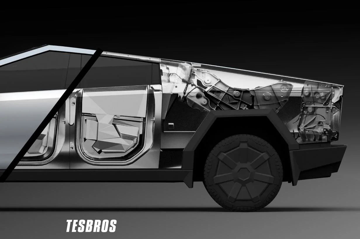 Tesla Cybertruck X-Ray Casting Wrap by TESBROS cybertruck x-ray casting wrap copy