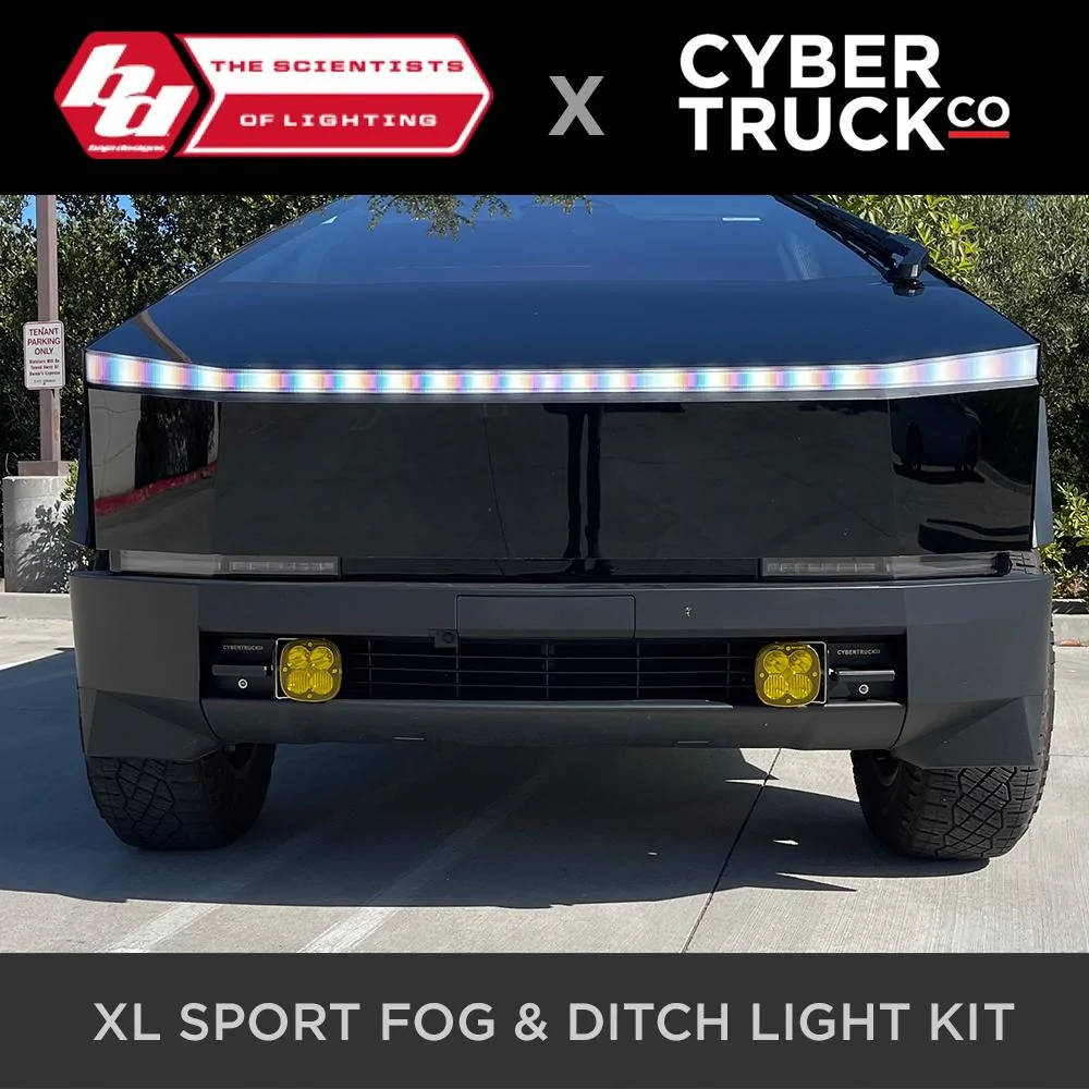Tesla Cybertruck Compilation: Off-Road Aftermarket Accessories & Parts tesla cybertruck cybertruckco x baja designs bumper mounted fog _ ditch ligth kit-7