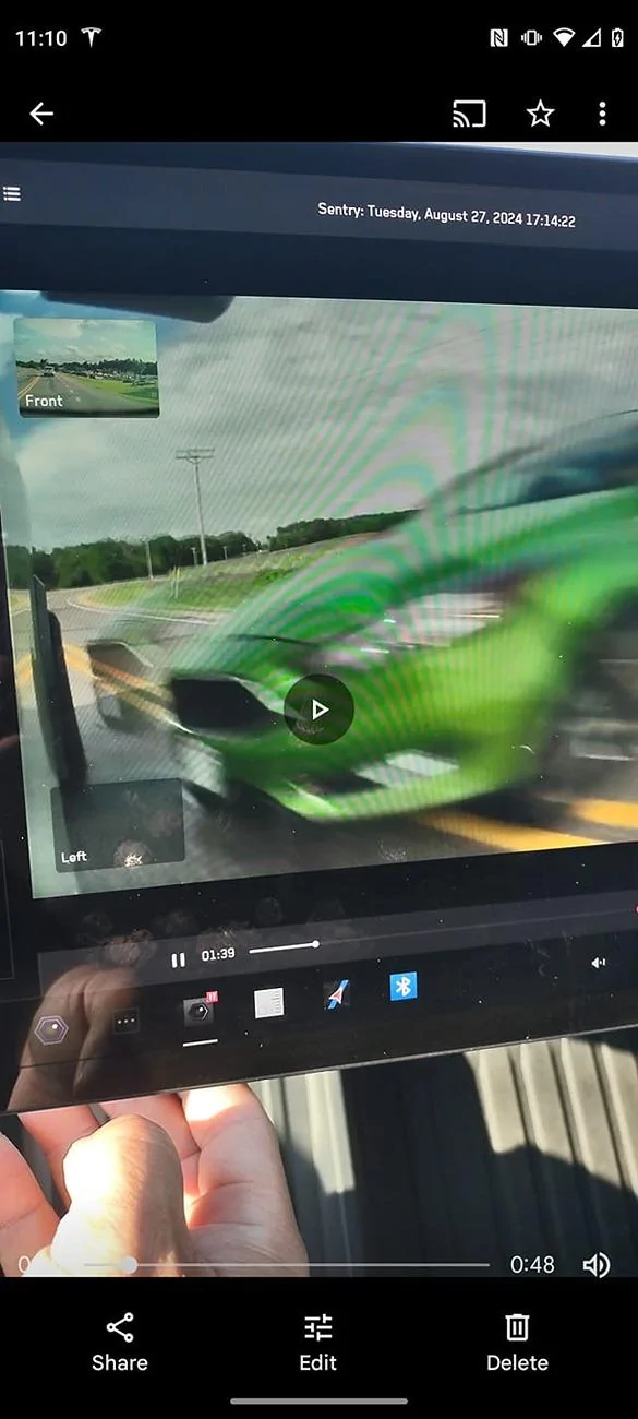 Tesla Cybertruck 4 Wheel Steering saved our shop Cybertruck! (near crash video) 457401703_10224373443875439_2323337244737300222_n