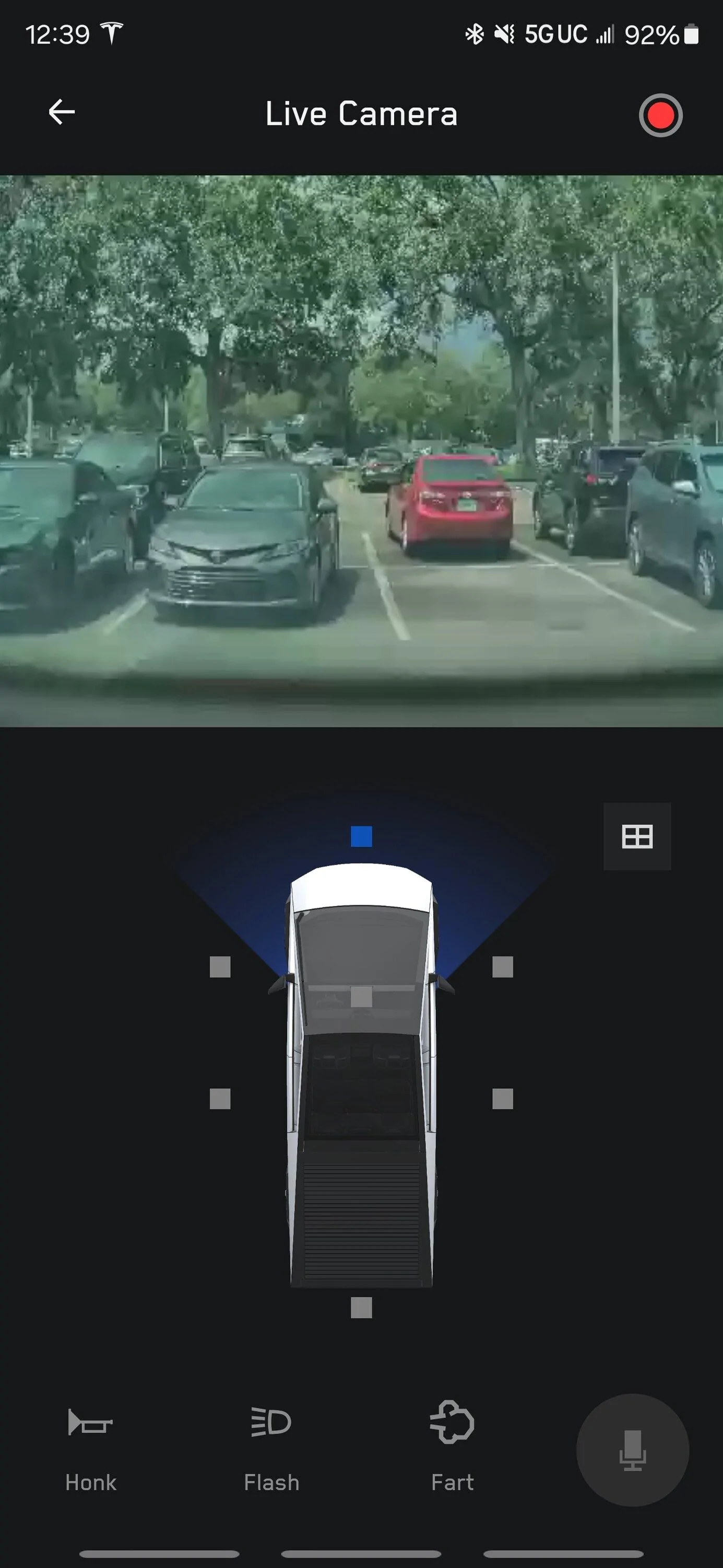 Tesla Cybertruck Front sentry cam washed out 1000010440